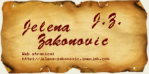 Jelena Zakonović vizit kartica